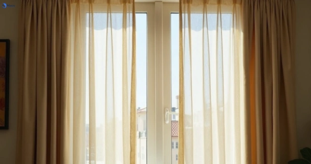 Dusty and dull curtains in belgrave-heights-vic before steam cleaning
